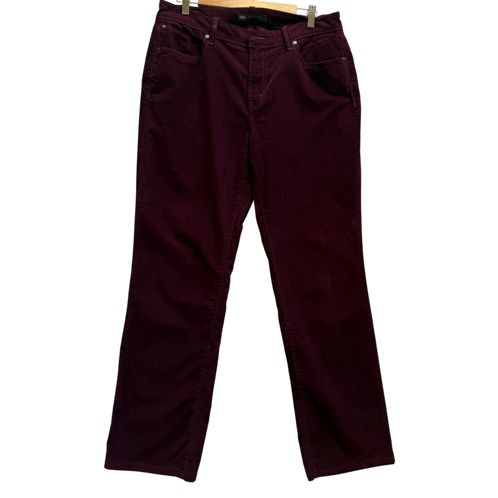 Levi's 505 Straight Leg Corduroy Pants Burgundy‎ Women's Size 10 Regular